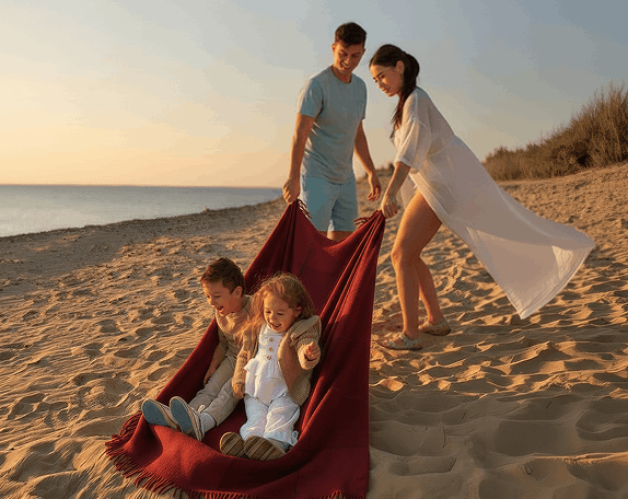beach family